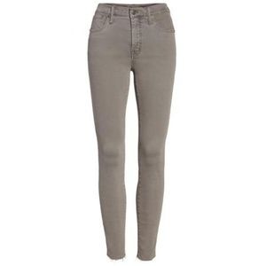 9 In High Riser Garment Dyed Gray Skinny Jeans